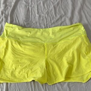 lululemon athletica Vibrant Yellow Athletic Shorts